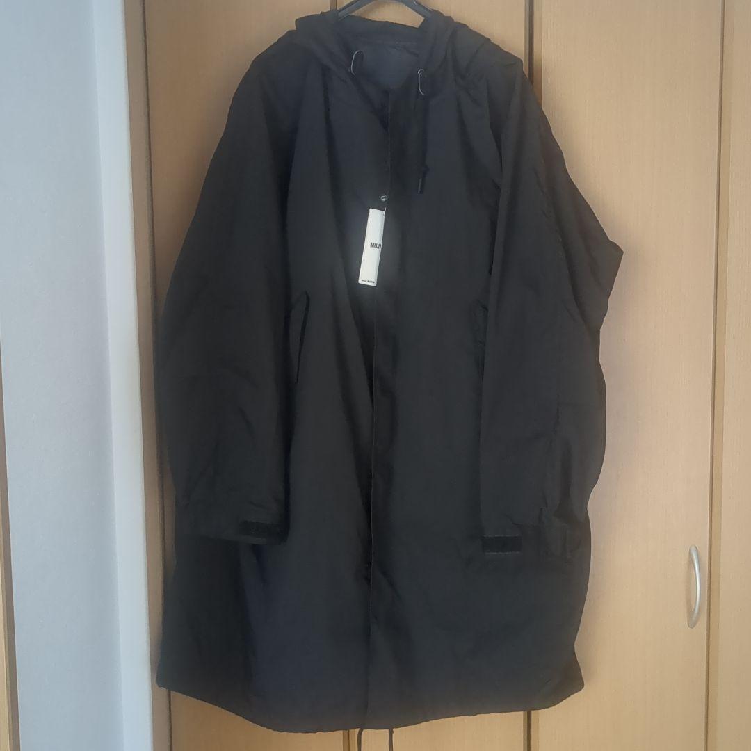 【えだまめ】【新品】【美品】無印良品 フード付きモッズコート XL　黒