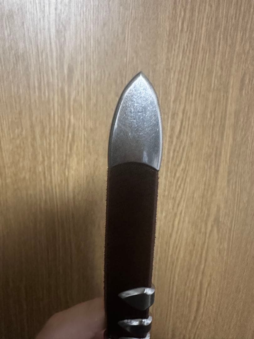 Our legacy スタッズ付きブラウンレザーベルト