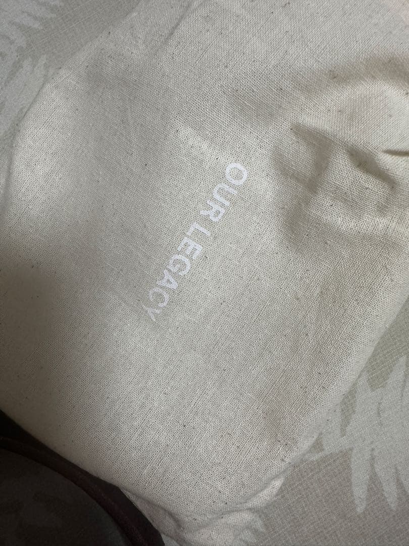 Our legacy スタッズ付きブラウンレザーベルト