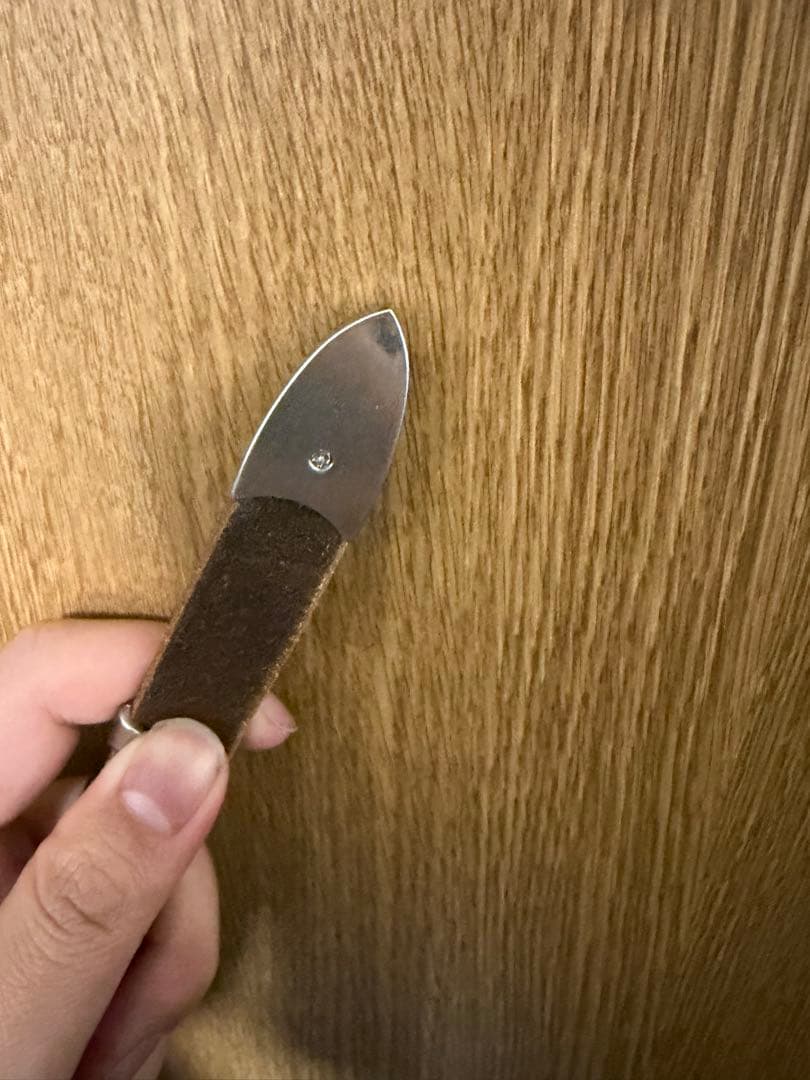 Our legacy スタッズ付きブラウンレザーベルト