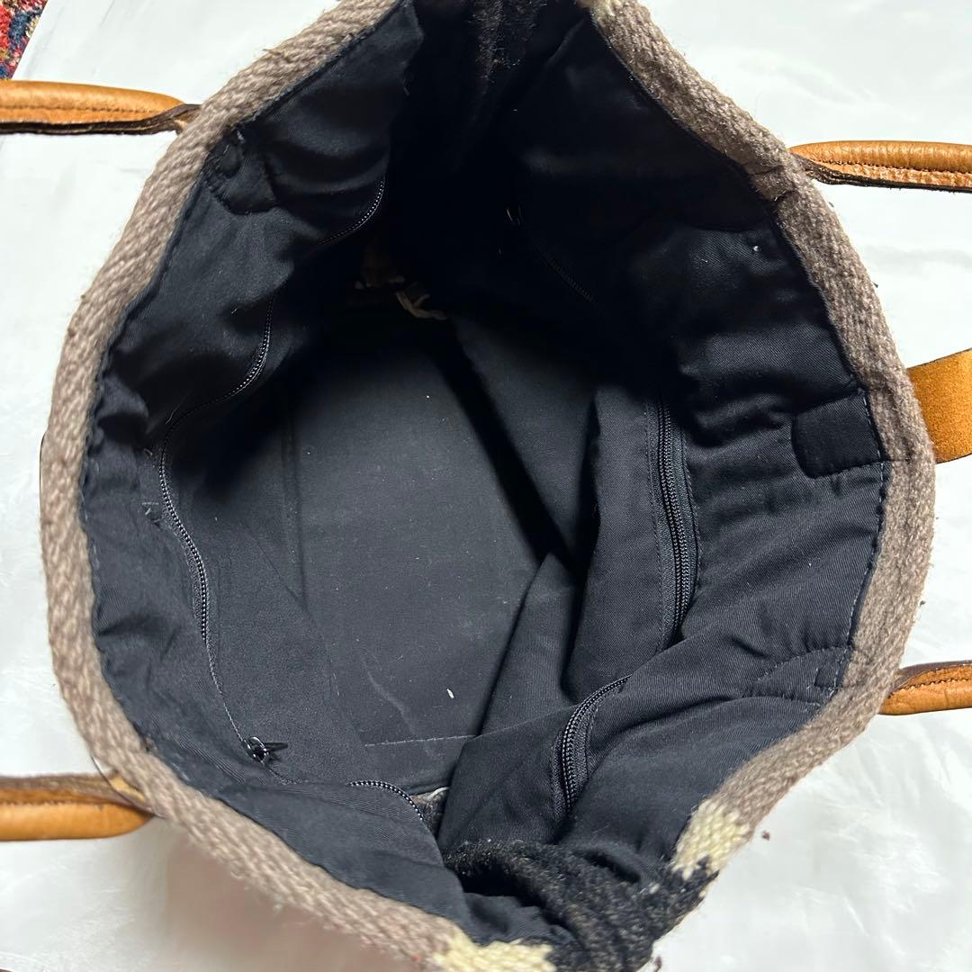 希少　ヴィンテージラグ　トートバッグ MCFADIN 本革