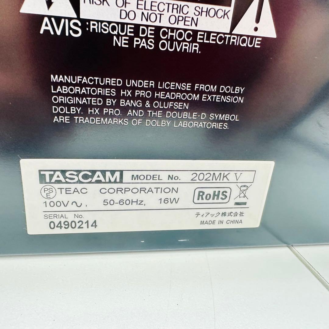 TASCAM タスカム ダブルカセットデッキ 202MKV