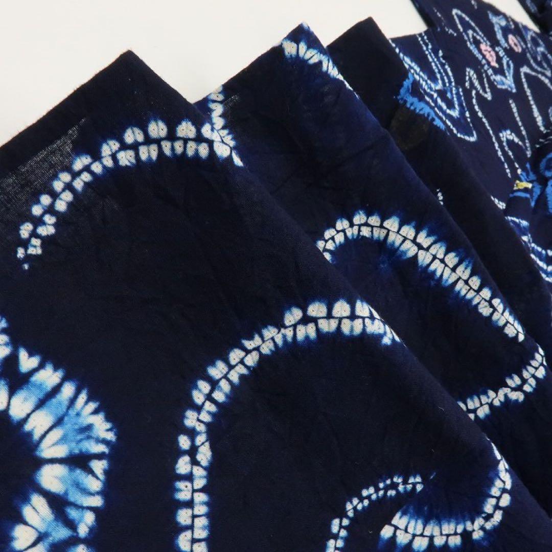 美品 有松鳴海絞り トールサイズ 高級浴衣 着物 A3148