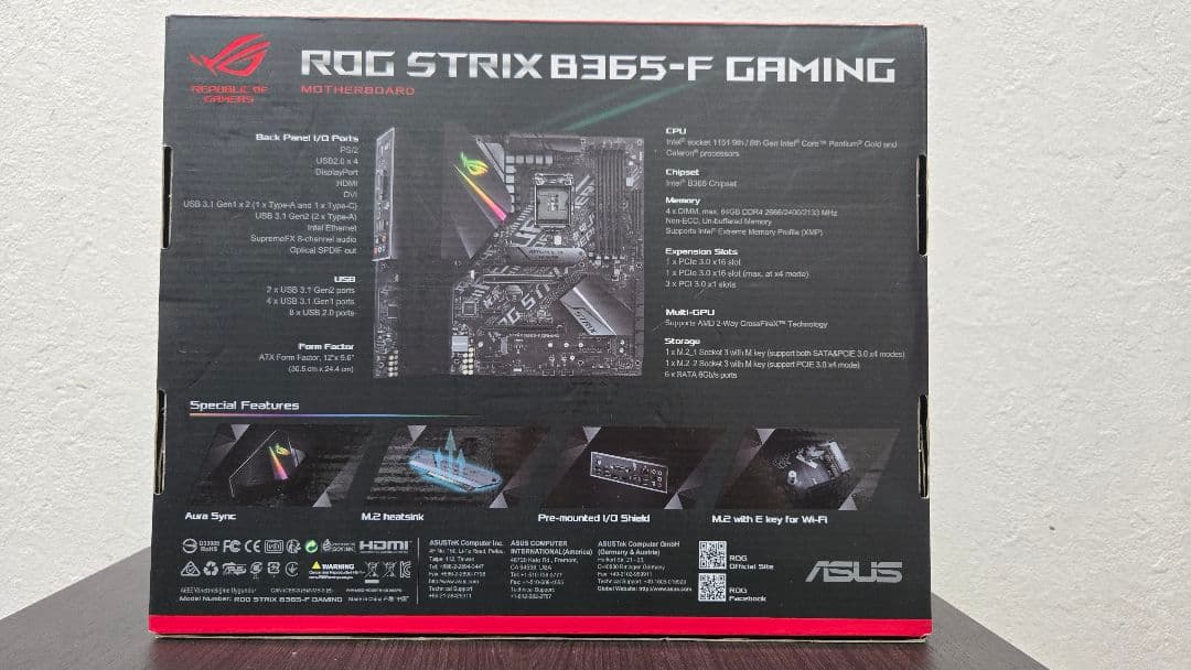 マザーボード ROG STRIX B365-F GAMING i7 9700