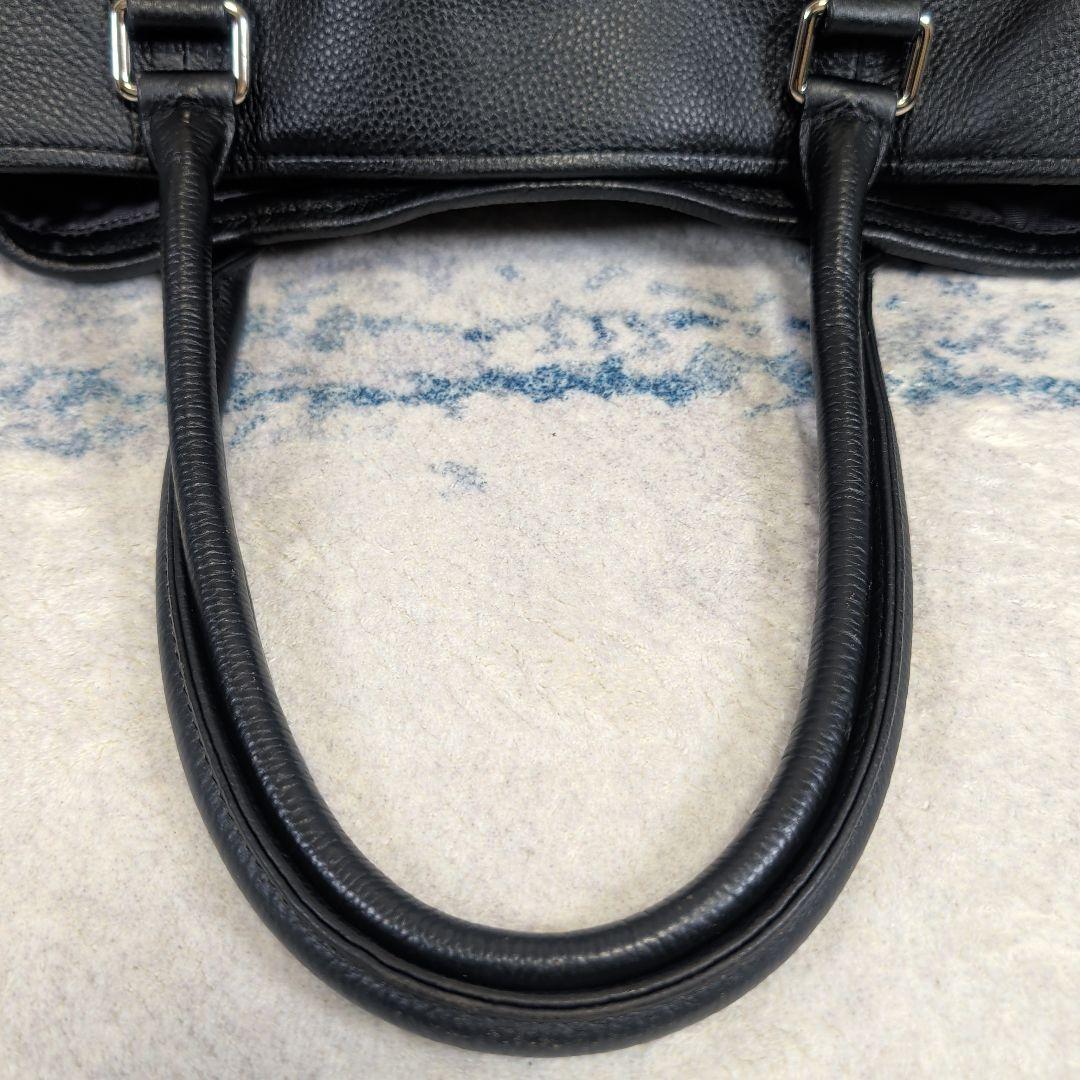 バーニーズニューヨーク トートバッグ レザー 大容量 ブラック A4