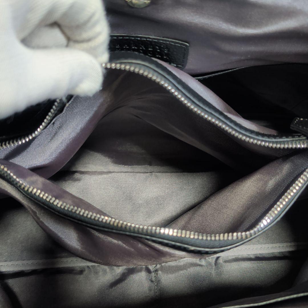 バーニーズニューヨーク トートバッグ レザー 大容量 ブラック A4