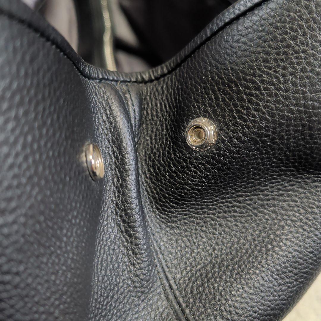 バーニーズニューヨーク トートバッグ レザー 大容量 ブラック A4