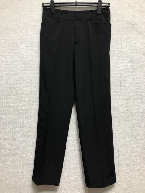 新品☆13号L♪黒系無地♪テーラード＆ストレートパンツスーツ♪お仕事◯D431