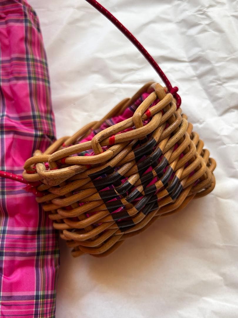 ebagos サブバッグ・カゴケースM チェック #43604