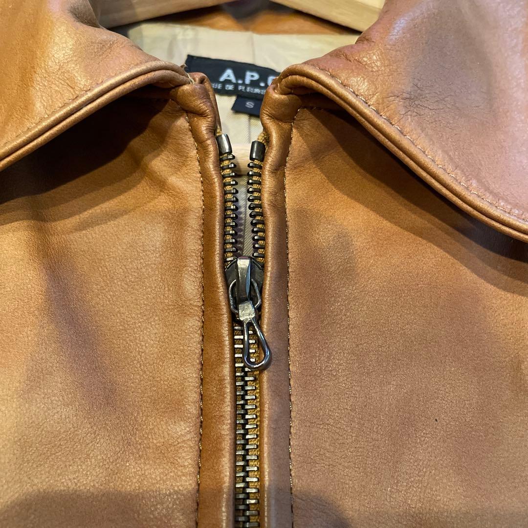 A.P.C. レザージャケット ブラウン　サイズS フランス製