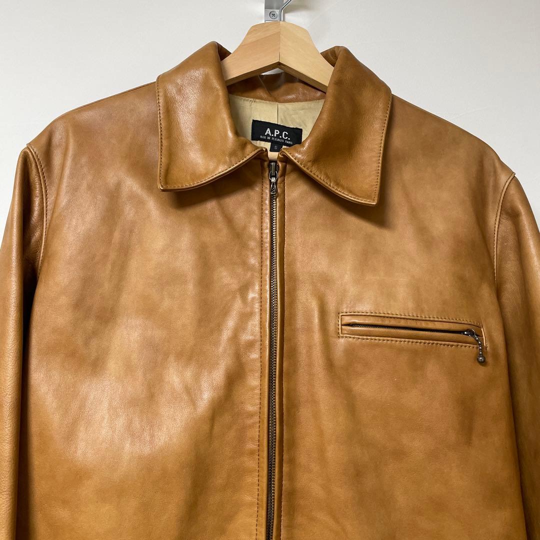 A.P.C. レザージャケット ブラウン　サイズS フランス製