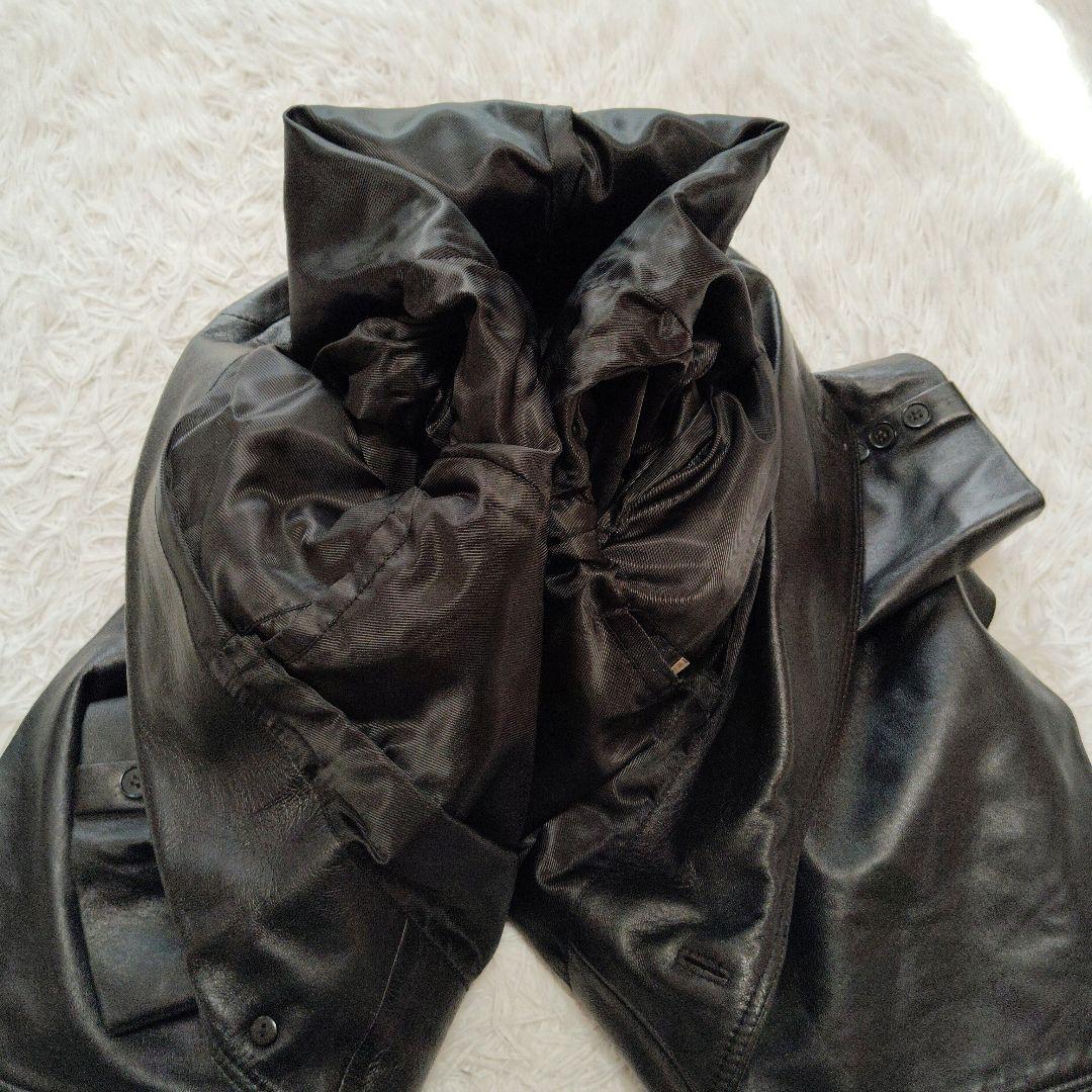 【美品】バルマン☆ラムレザー　Ｌサイズ　2B テーラードジャケット　ブラック