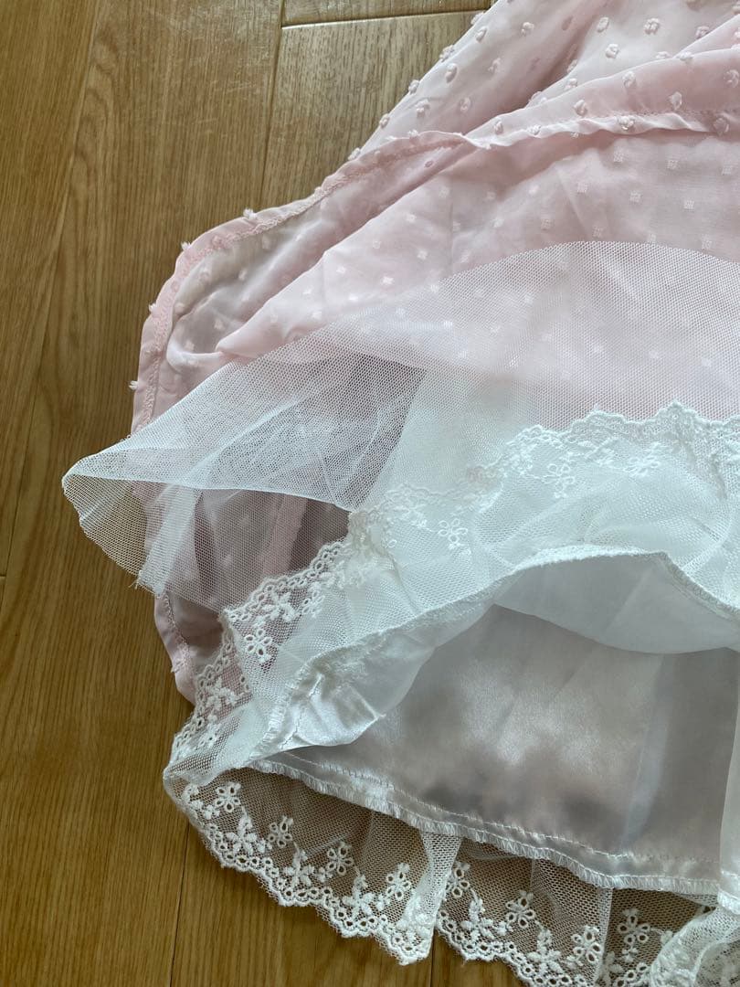 LIZ LISA ダブルレースアップオフショルワンピース レース ポコポコ