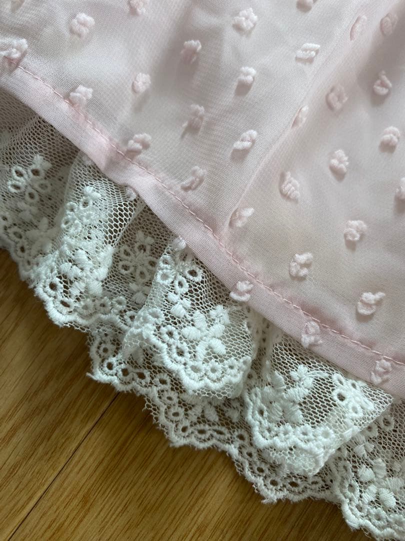 LIZ LISA ダブルレースアップオフショルワンピース レース ポコポコ