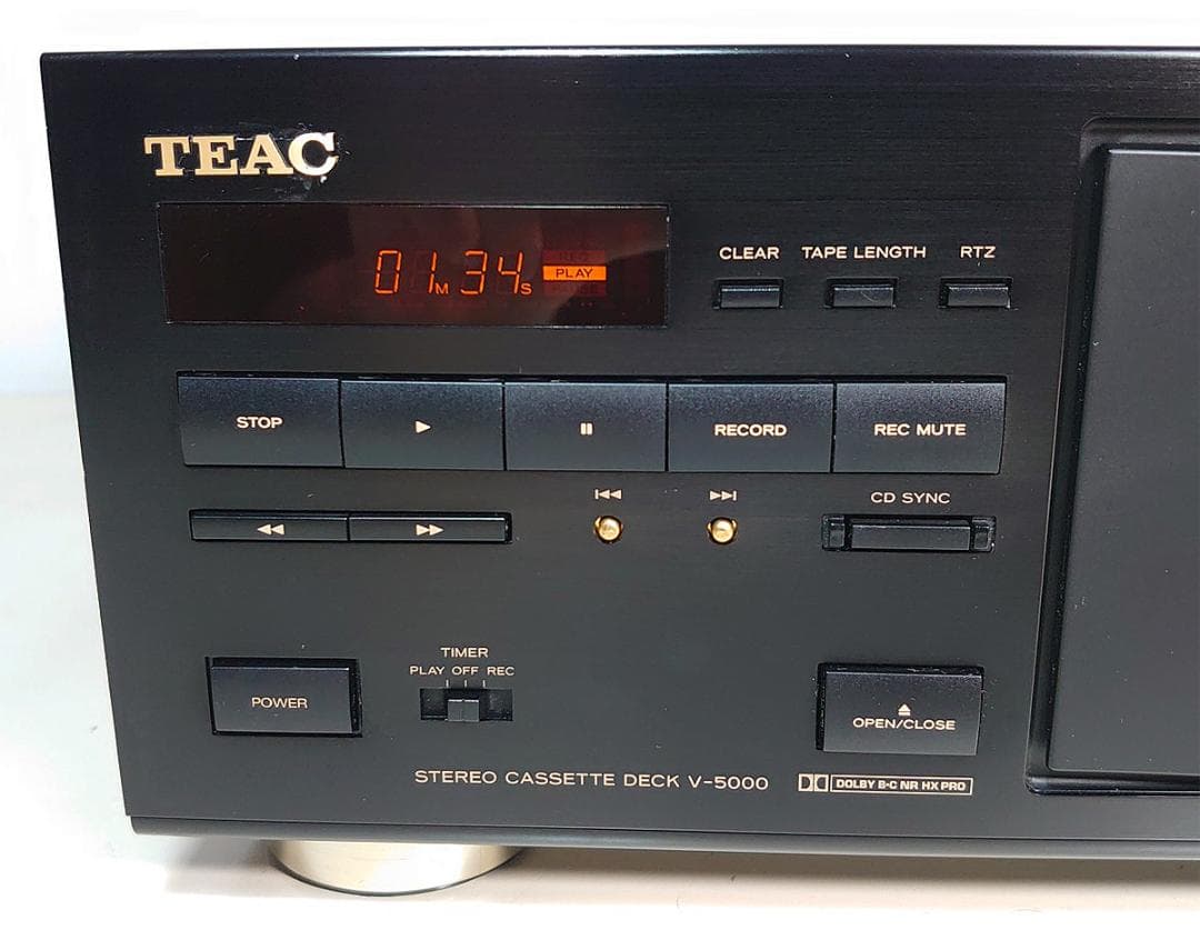 【オーバーホール品】TEAC カセットデッキ「V-5000」再生・録音動作OK★