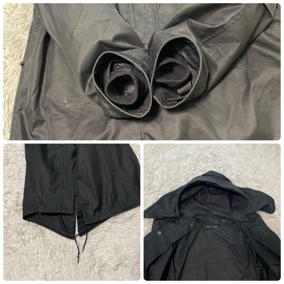 超名作/XL相当　ラッドミュージシャン　ボリュームネックモッズコート　ブラック