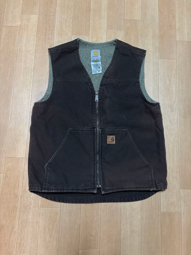 carhartt ダック ベスト ブラウン