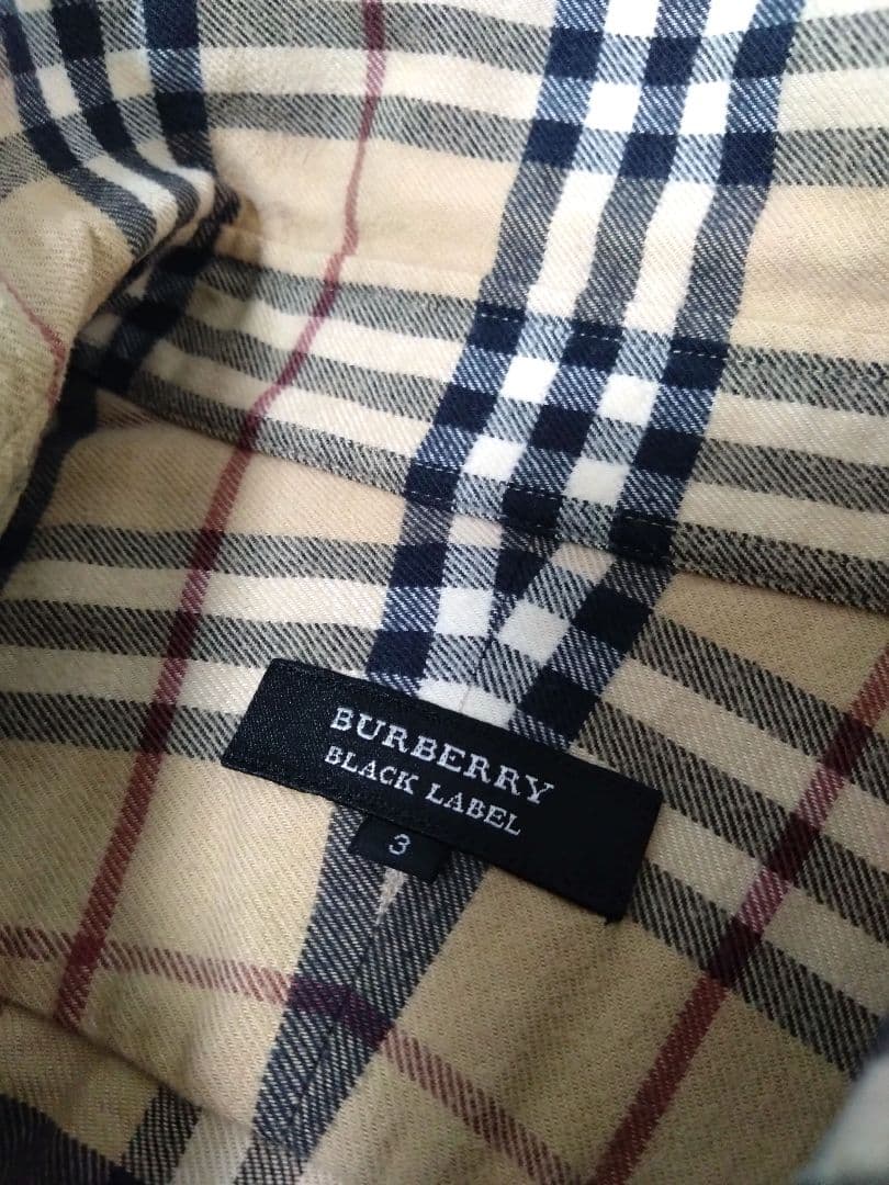 BURBERRY バーバリー BLACK LABEL チェック柄シャツ サイズ3