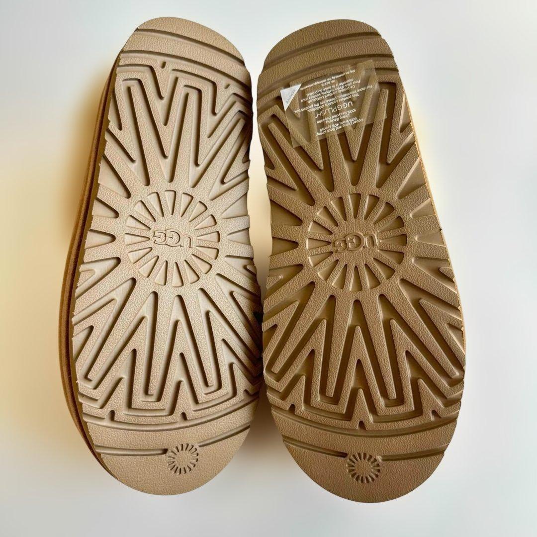 UGG Tazzlita 厚底ムートンスリッポン ボア付きスリッパ ブラウン