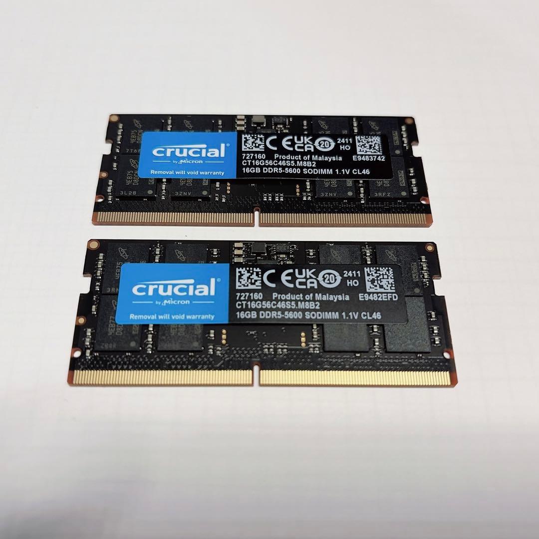 PCメモリDDR5 32GB(16GB×2個) 5600MT