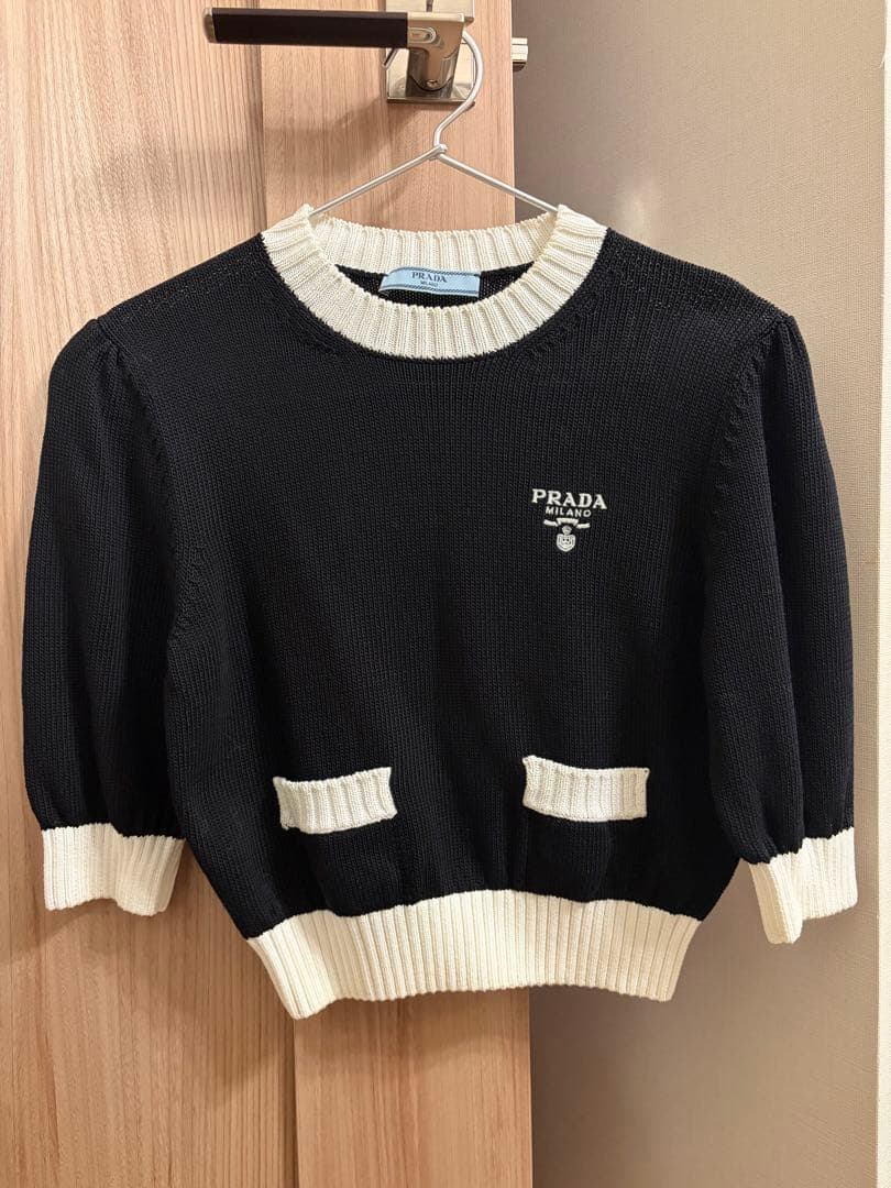 【くまくま♡品】PRADA コットン クルーネック セーター