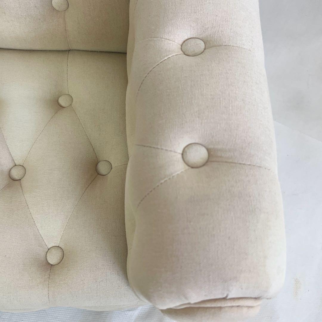 ZARA  KIDS ミニサイズソファ・リネン・アイボリー・ザラホーム