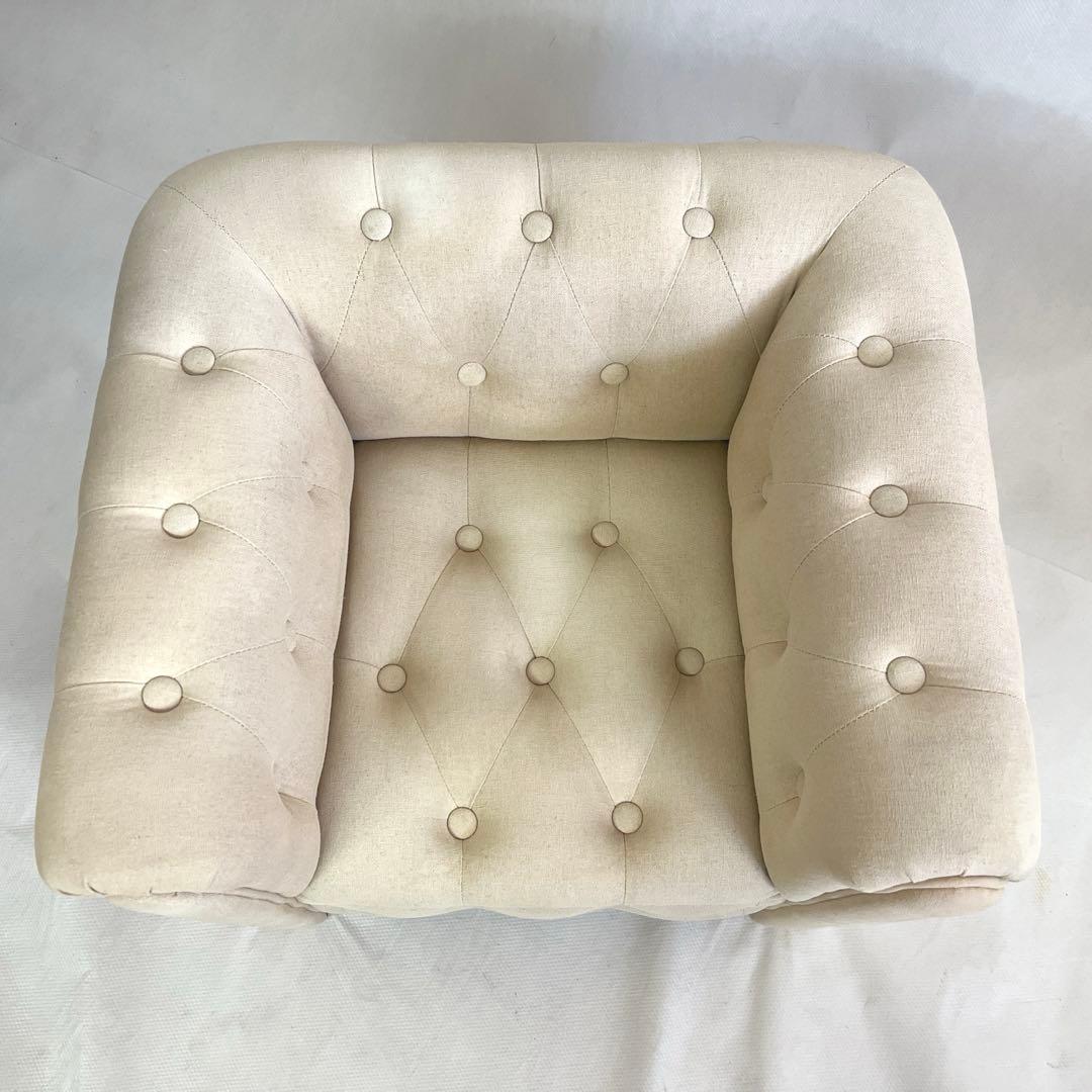 ZARA  KIDS ミニサイズソファ・リネン・アイボリー・ザラホーム