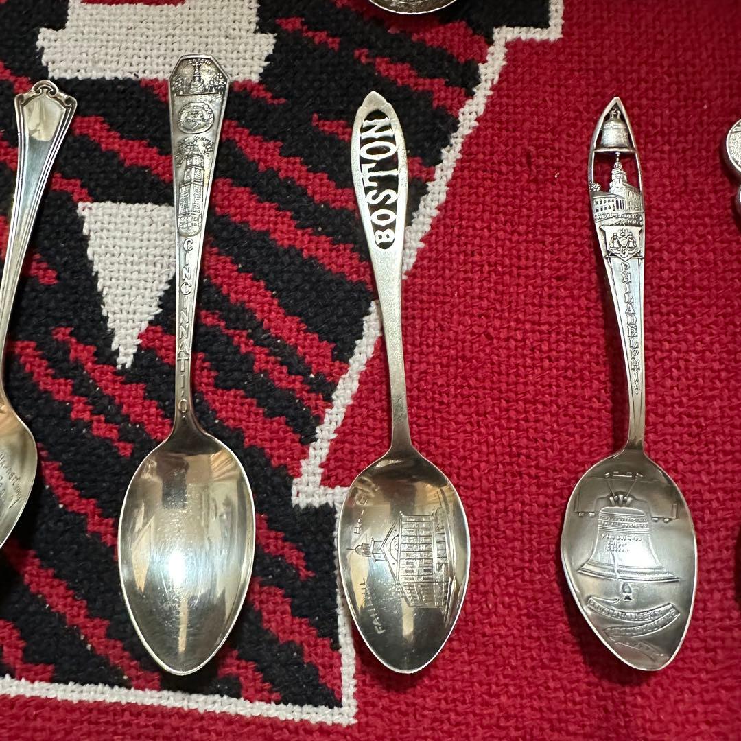 【純銀】スターリングシルバー スーベニアスプーン セット まとめ売り 銀製