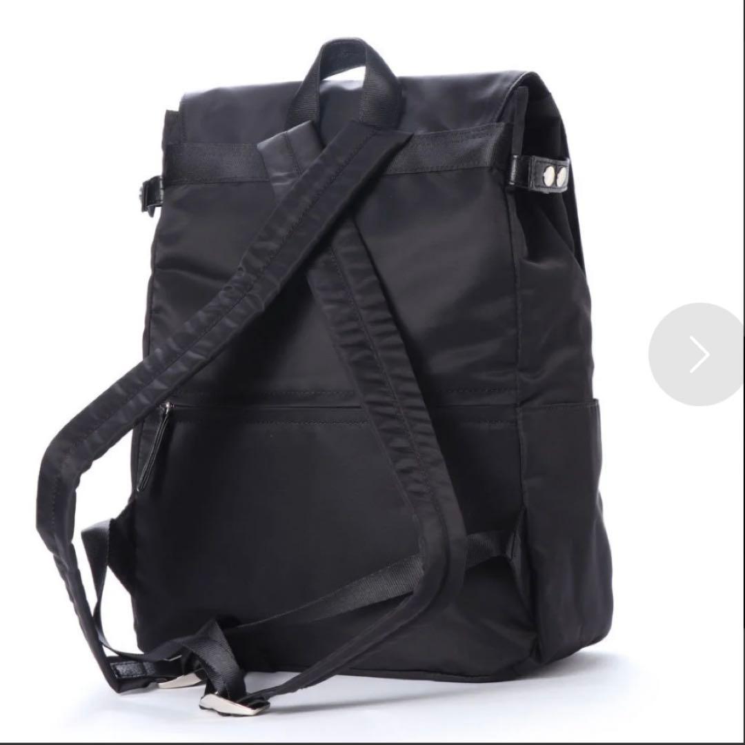 美品★ Y'SACCS イザック リュック ナイロン×牛革 ブラック 通勤 通学