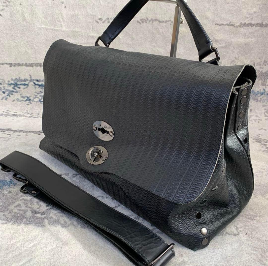 ザネラート ポスティーナ L 2WAYバッグ カシミアブランディーン 希少サイズ