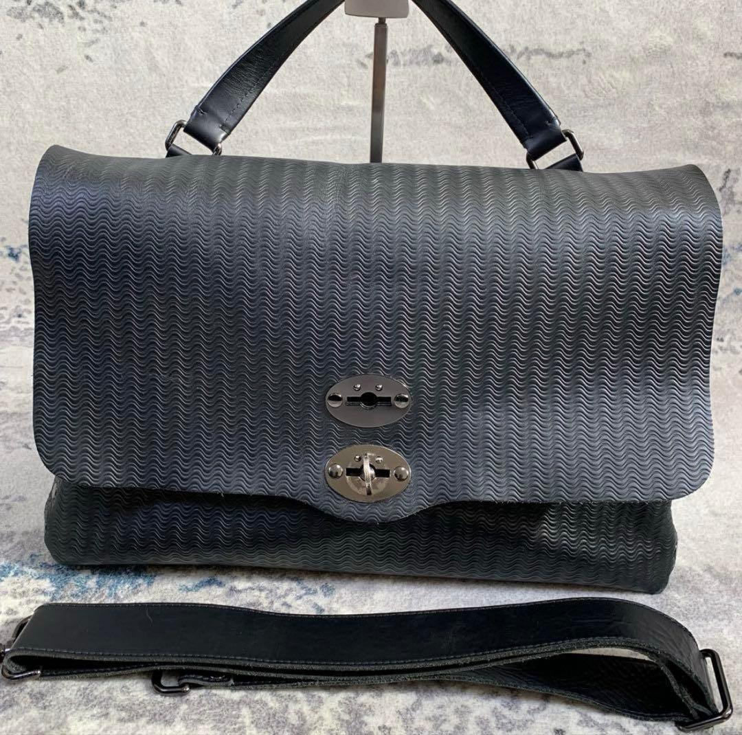 ザネラート ポスティーナ L 2WAYバッグ カシミアブランディーン 希少サイズ