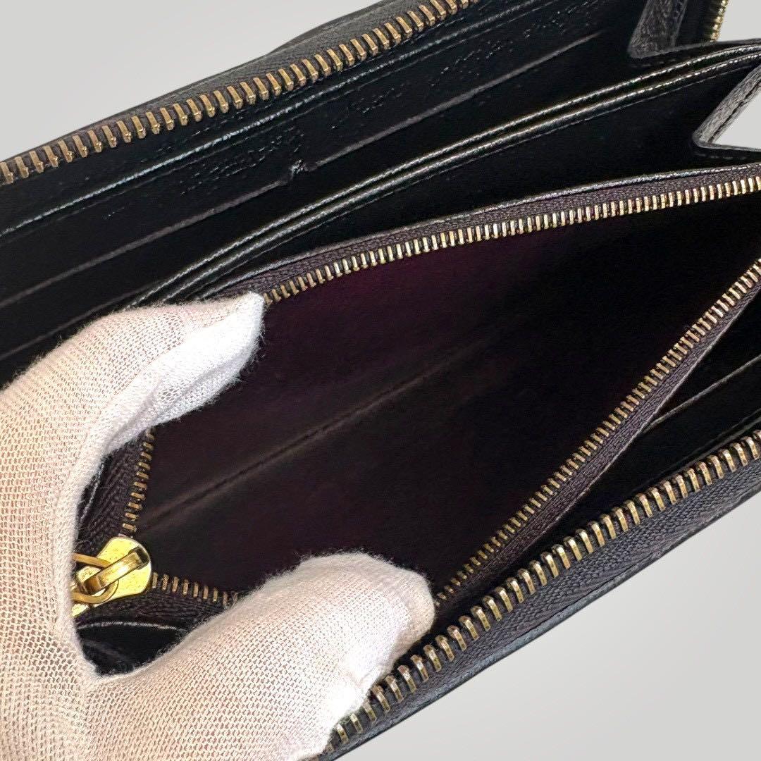 極美品✨ ルイヴィトン アンプラント モノグラム ジッピーウォレット 長財布 黒