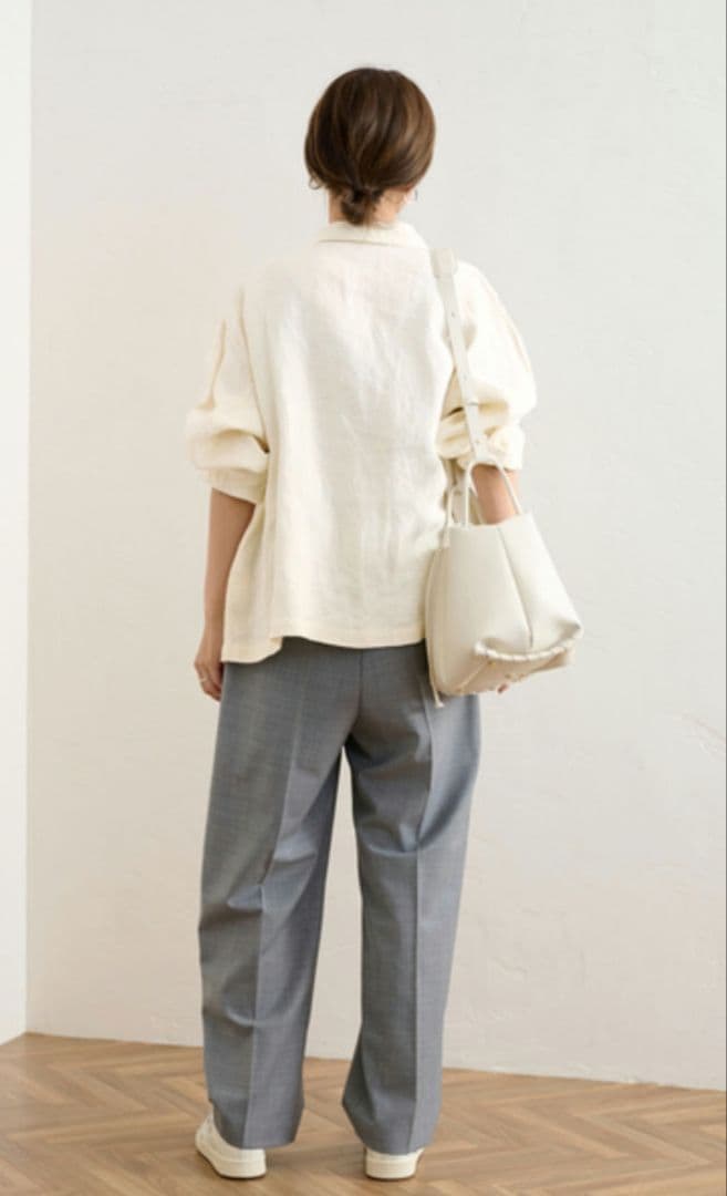 FRAMeWORK　ワーカーズブルゾン　アイボリー　インド製リネン100%　F