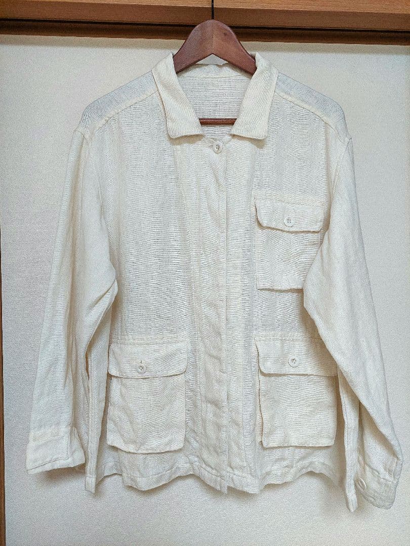 FRAMeWORK　ワーカーズブルゾン　アイボリー　インド製リネン100%　F