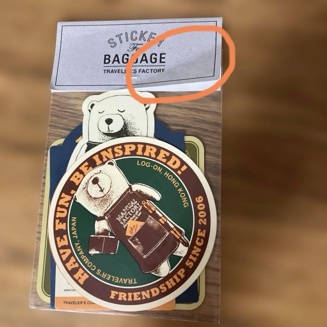 トラベラーズファクトリー　マニュアルファクトリー　プラスチャーム　ステッカー