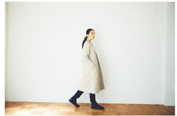 【nana】Plantation ライトリバーダウンコート　ノーカラー