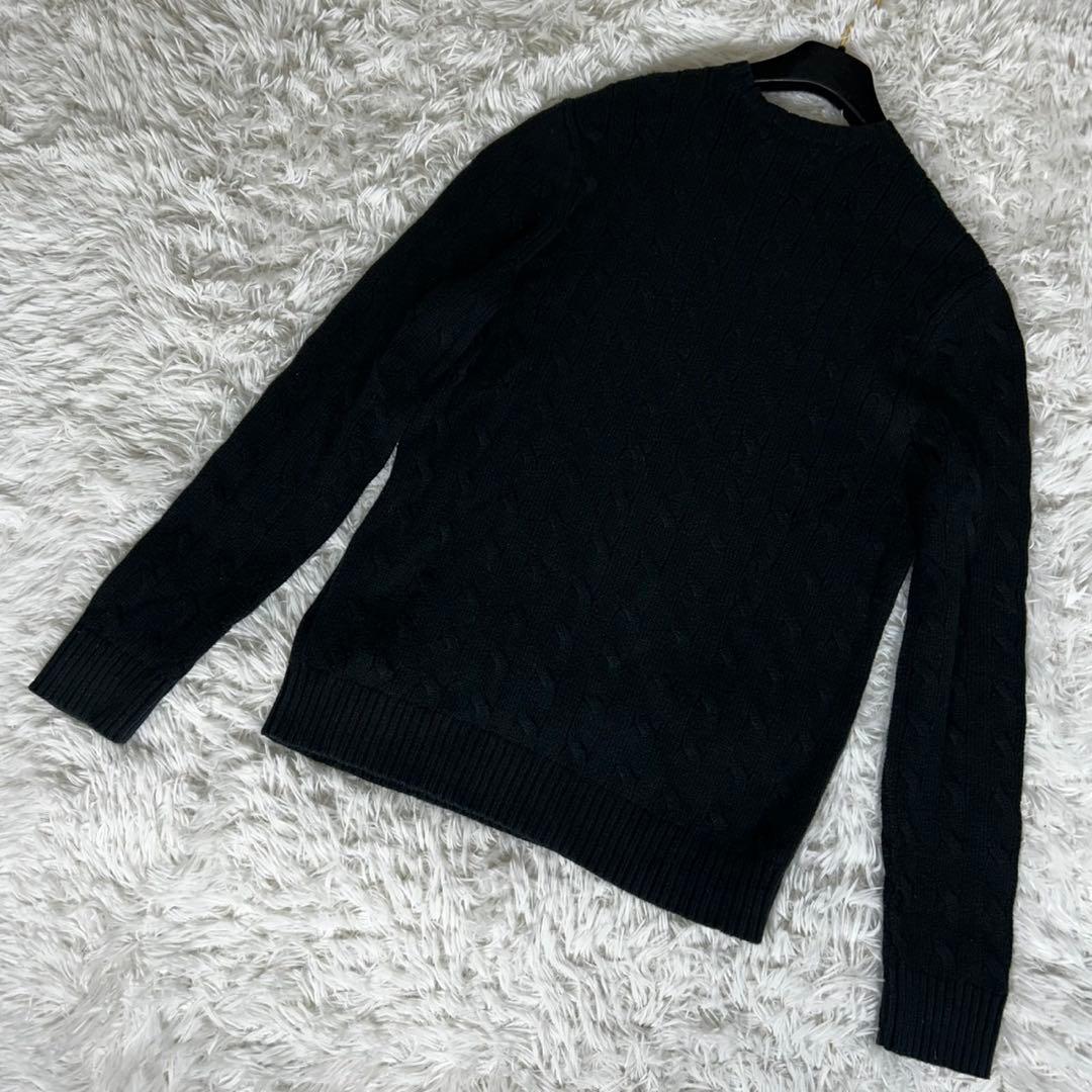 美品✨ポロラルフローレン ケーブルニット セーター コットン クルーネック M