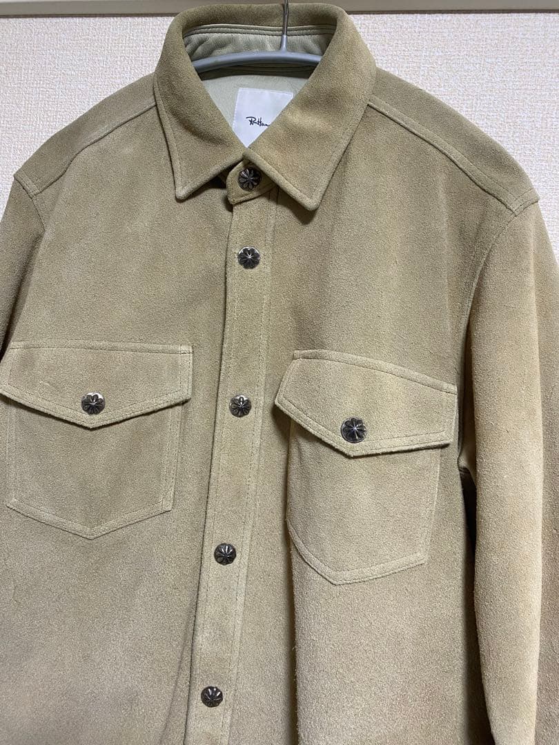 ロンハーマン スウェードジャケット シャツ 牛革 ベージュ コンチョ