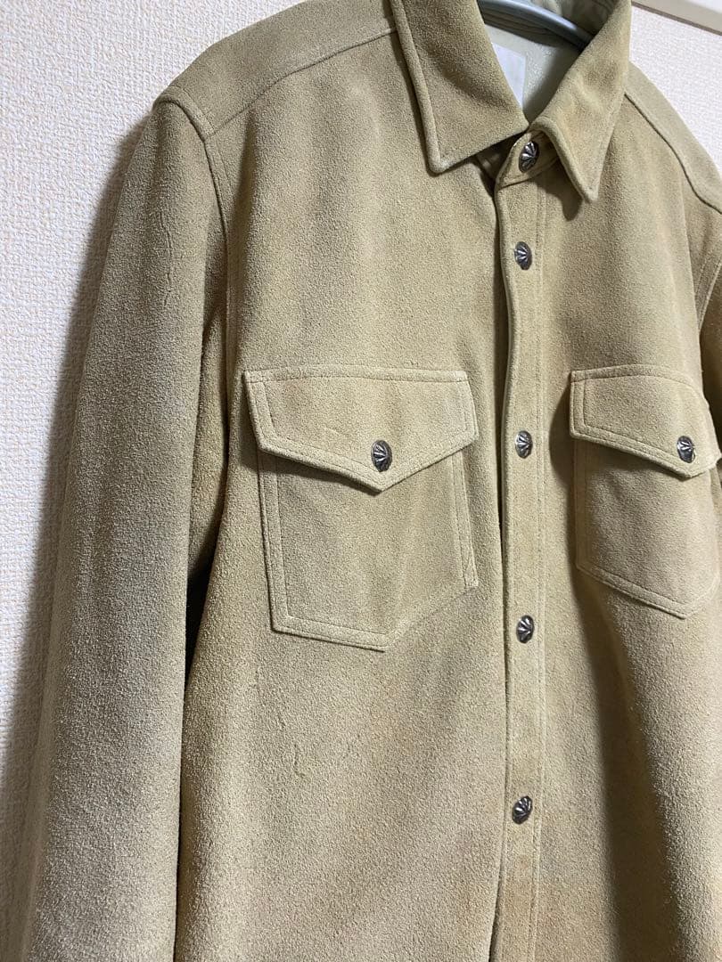 ロンハーマン スウェードジャケット シャツ 牛革 ベージュ コンチョ