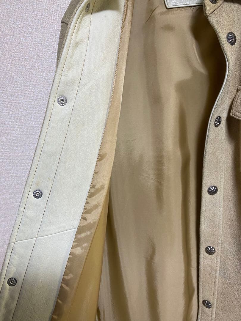 ロンハーマン スウェードジャケット シャツ 牛革 ベージュ コンチョ