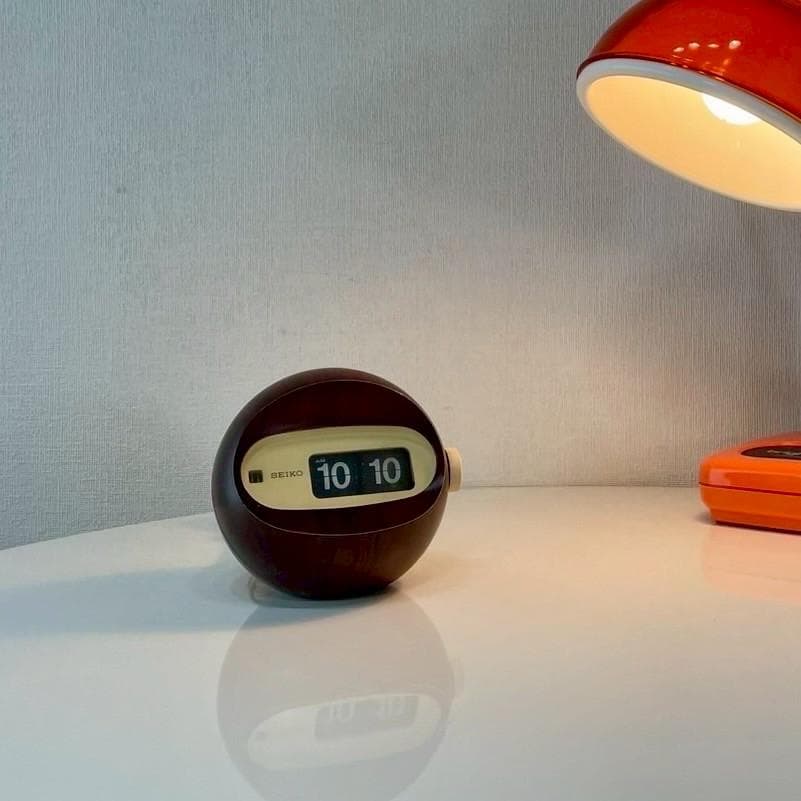 70's SEIKO パタパタ時計 置き時計 ミッドセンチュリー 昭和レトロ