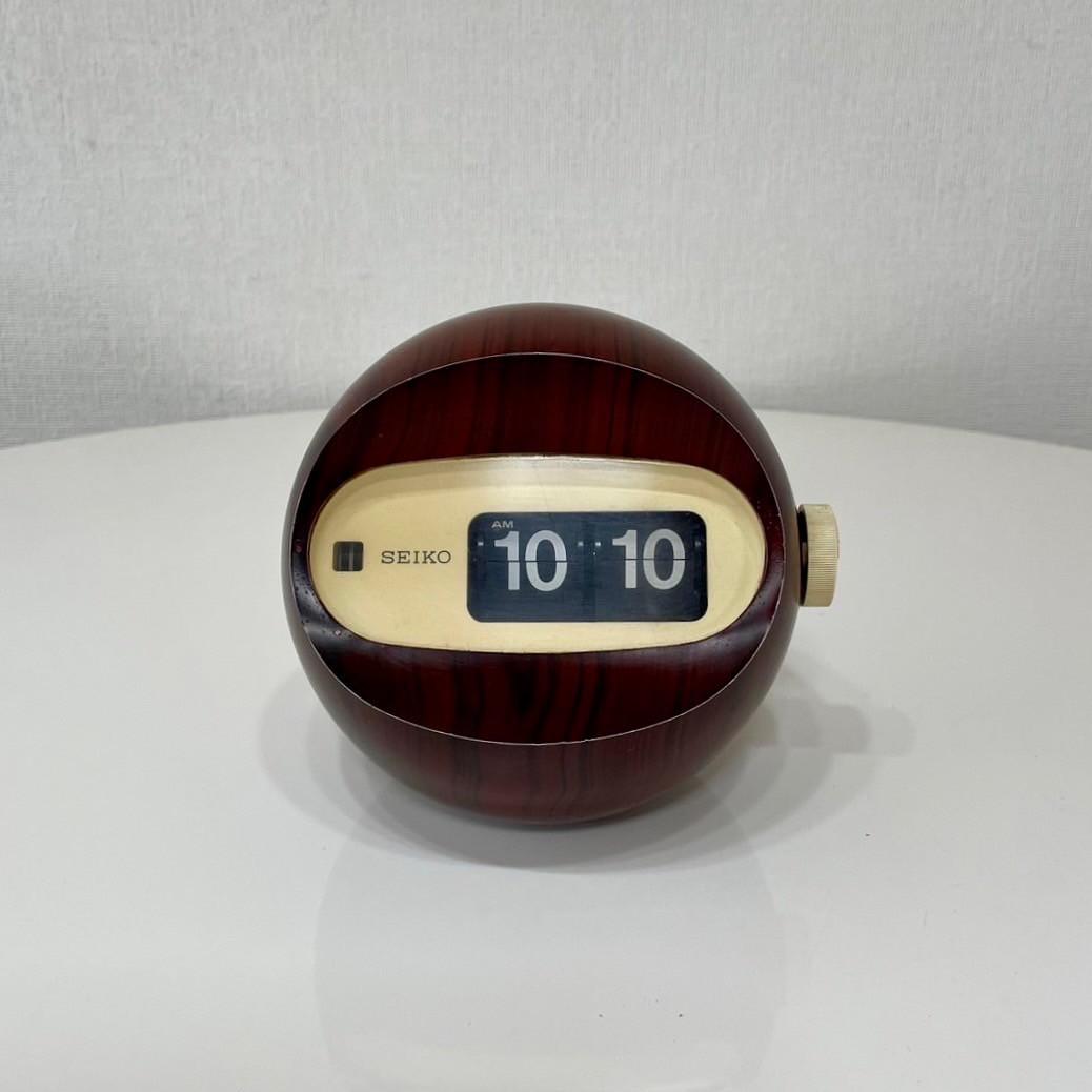 70's SEIKO パタパタ時計 置き時計 ミッドセンチュリー 昭和レトロ