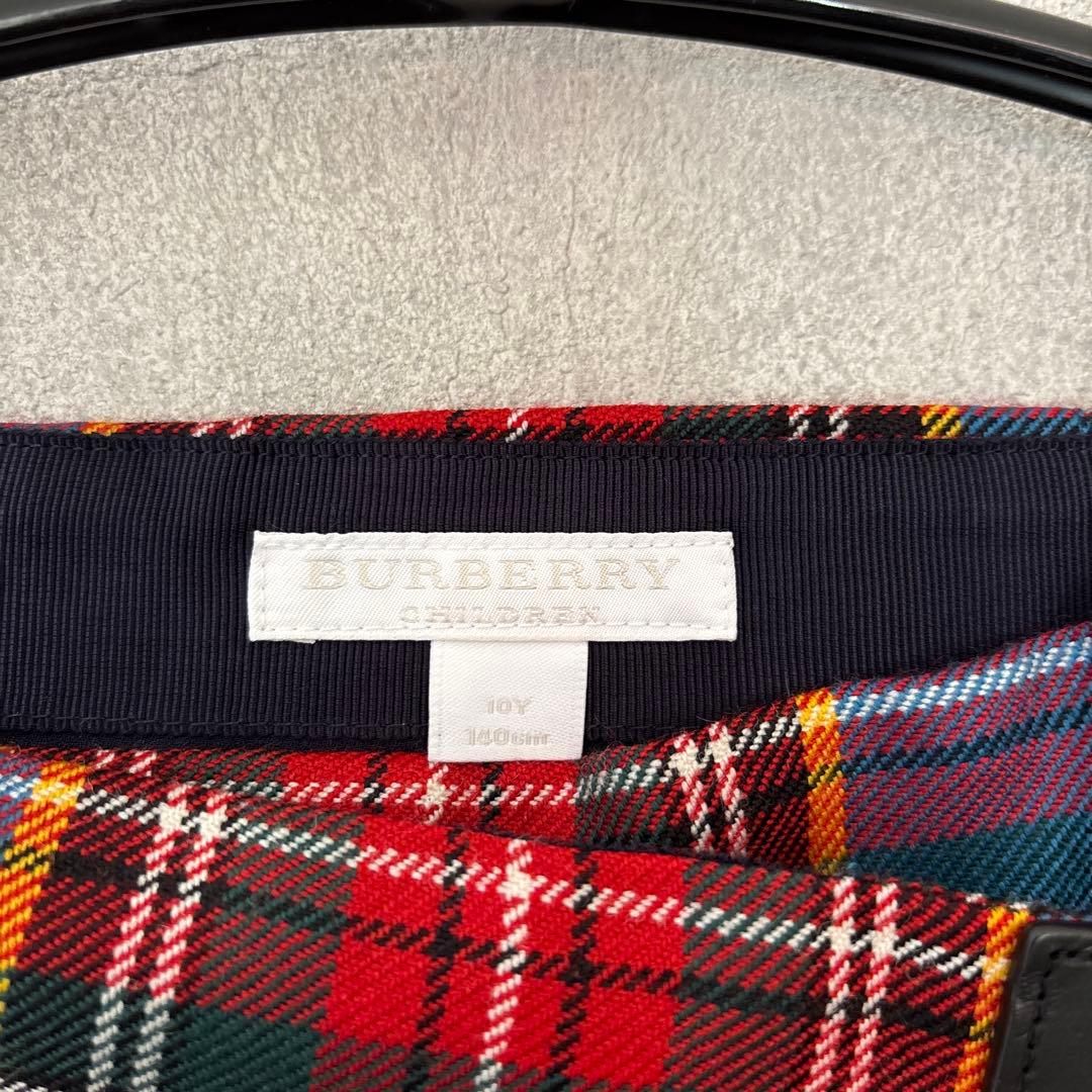 美品！BURBERRY バーバリーチルドレン チェック柄ラップスカート 140