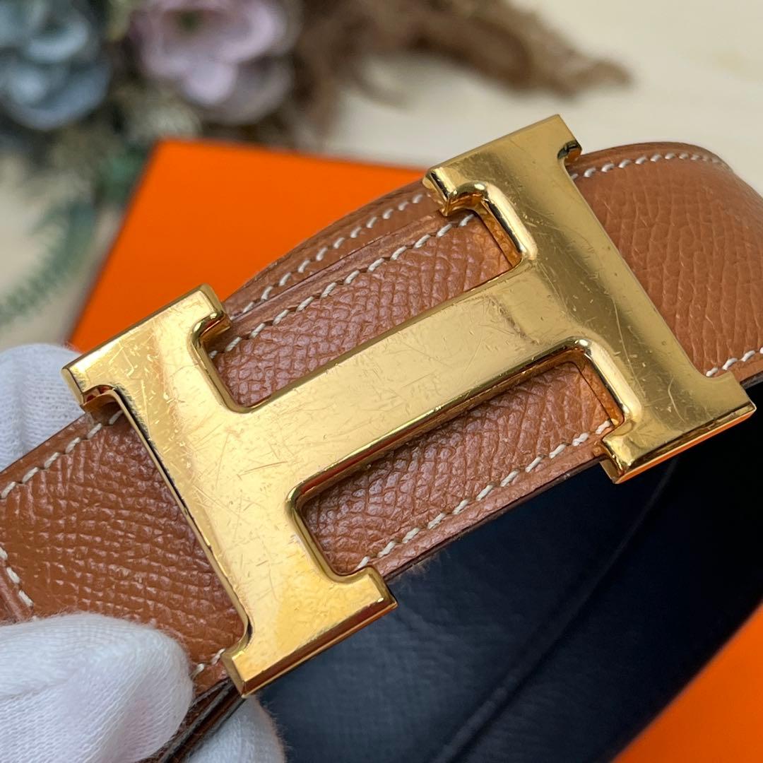 エルメス コンスタンスベルト 75 ◻︎B刻印 リバーシブル ブラウン ゴールド