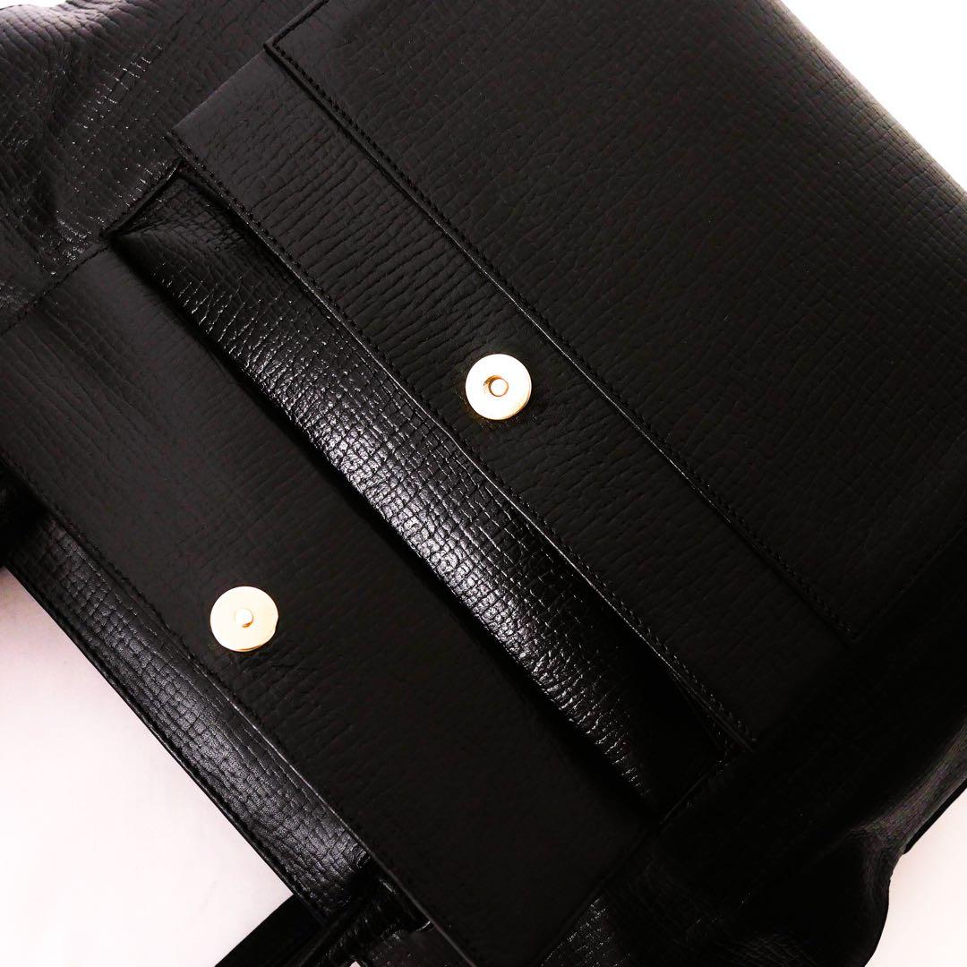 美品 LOEWE ロエベ レザー トートバッグ バッグ　黒 アナグラム ビジネス