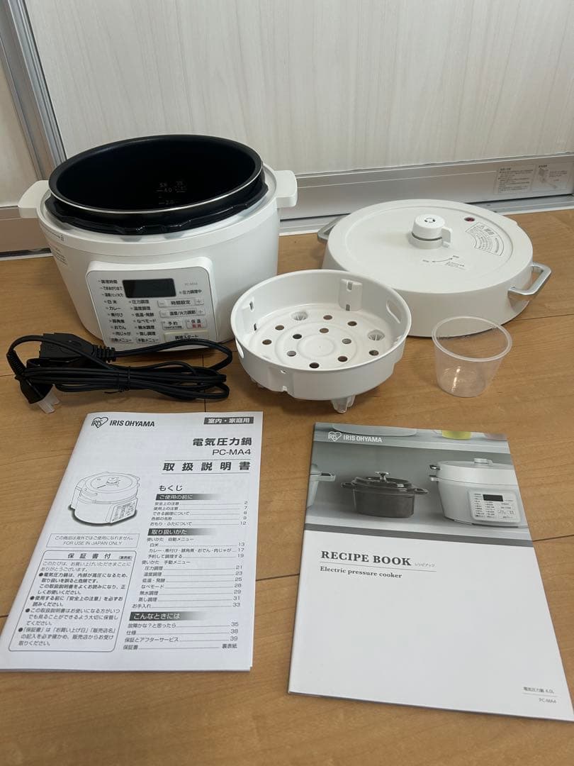 IRIS OHYAMAアイリスオーヤマ 電気圧力鍋 PC-MA4-W 4.0L