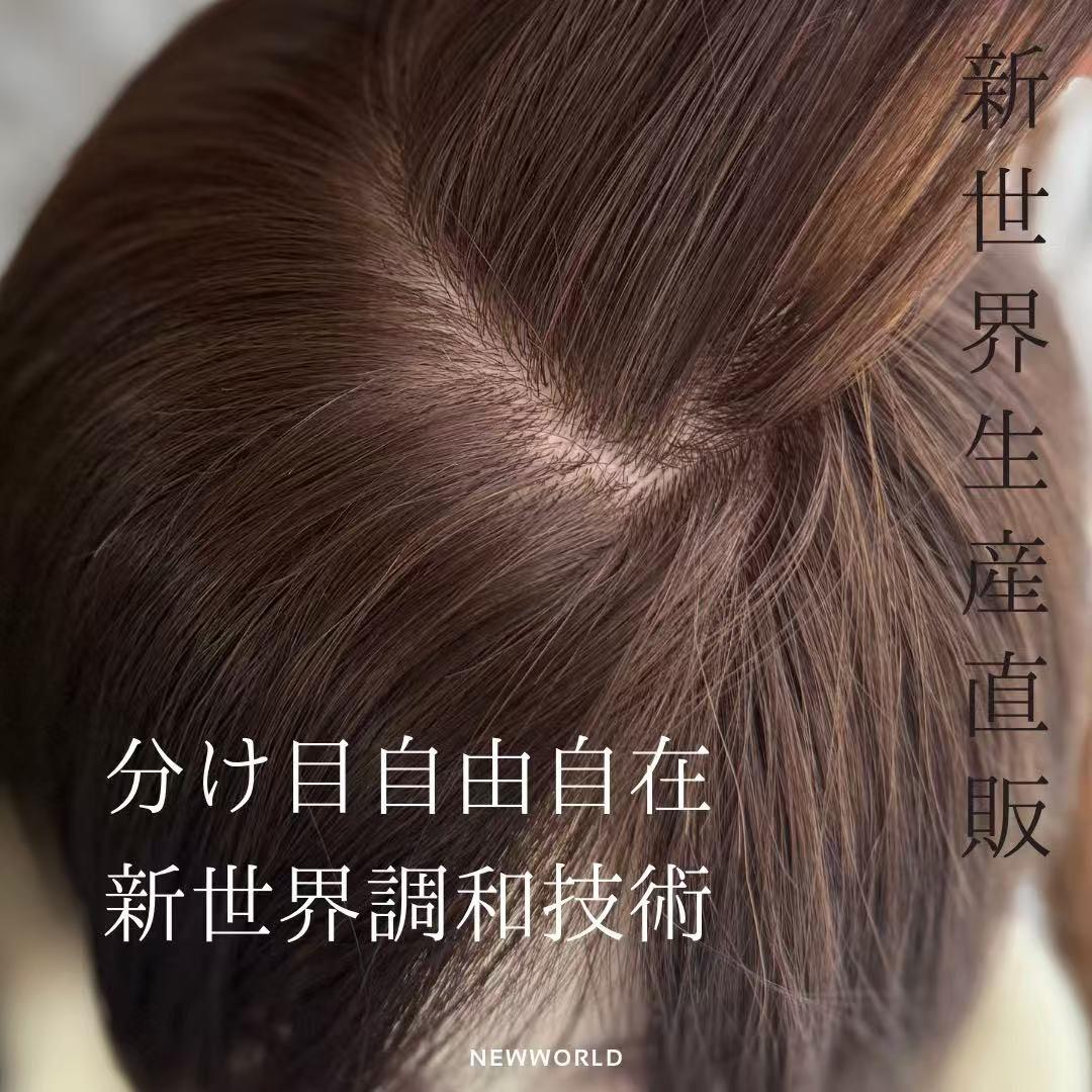 20252026新世界　人毛100%　フルウィッグ　シルクスキン　医療ウィッグ