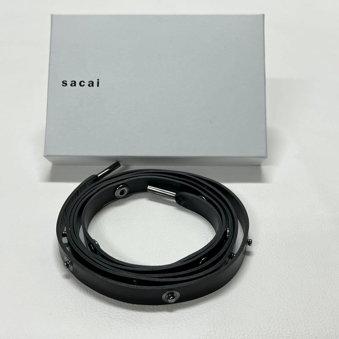 国内正規品 sacai サカイ 革ベルト 黒 ブラック