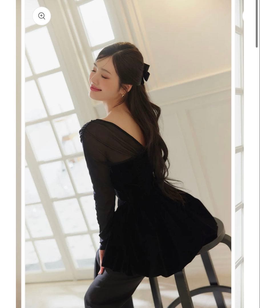 poláuraビスチェドッキングバルーントップス　ブラック