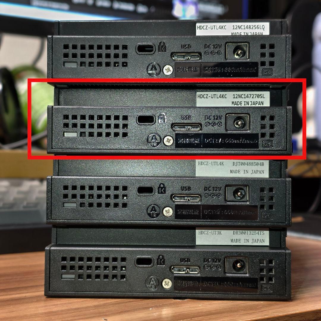 I-O DATA 外付けHDD HDCZ-UTL4KC